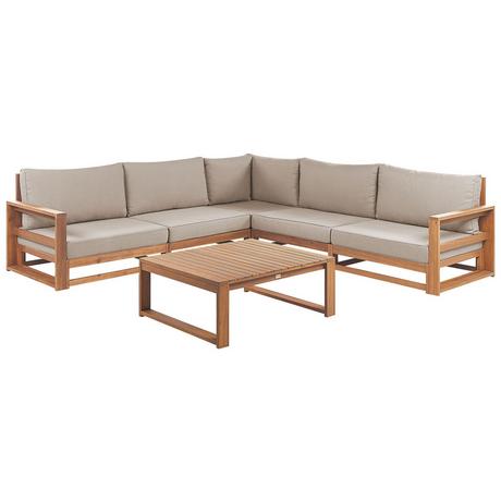 Beliani Set lounge pour jardin en Bois d'acacia certifié FSC® Scandinave TIMOR  
