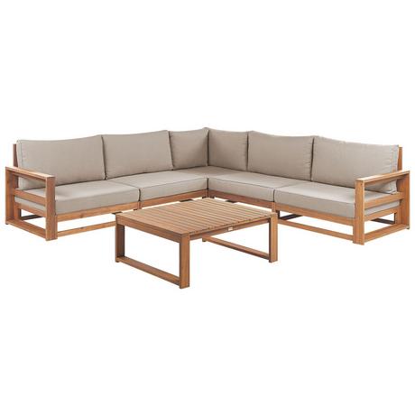 Beliani Set lounge pour jardin en Bois d'acacia certifié FSC® Moderne TIMOR  