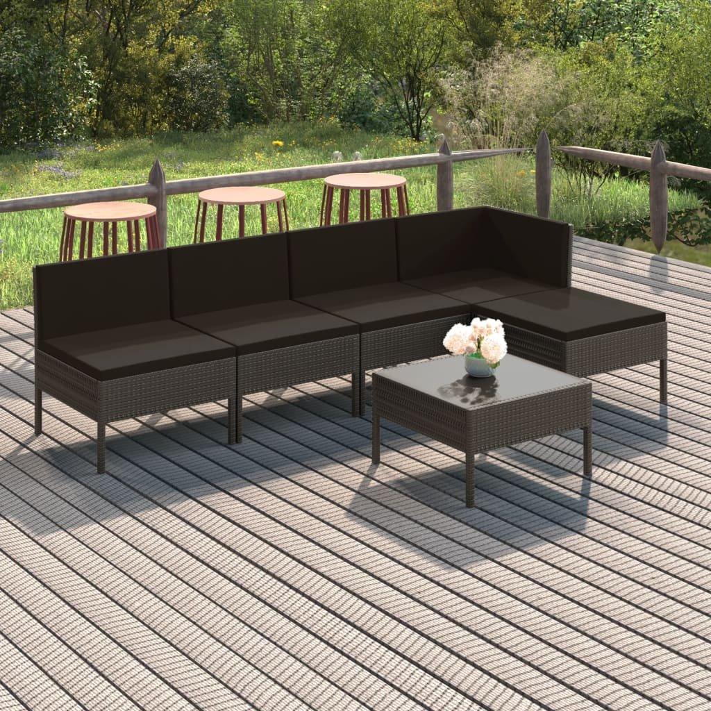 VidaXL Garten-sofagarnitur poly-rattan  