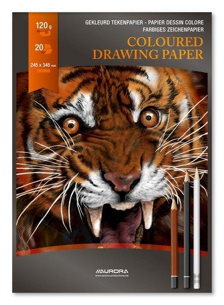 Image of AURORA Zeichenblock 24,5X34,5cm BL7 color, 120g 20 Blatt AURORA Zeichenblock 24,5X34,5cm BL7 color, 120g 20 Blatt