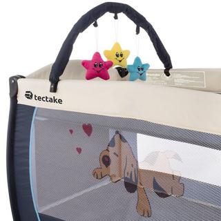 Tectake  Kinderreisebett Hund mit Wickelauflage 