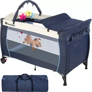 Tectake  Kinderreisebett Hund mit Wickelauflage 
