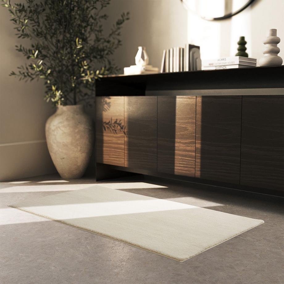 Tectake Kurzflorteppich Soft Zone verschiedene Größen und Farben flauschige Oberfläche, 1630 g/m² Florgewicht  