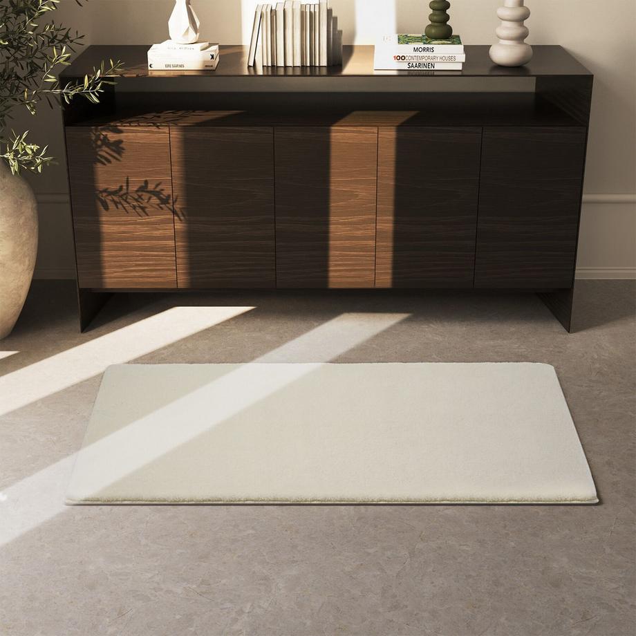 Tectake Kurzflorteppich Soft Zone verschiedene Größen und Farben flauschige Oberfläche, 1630 g/m² Florgewicht  