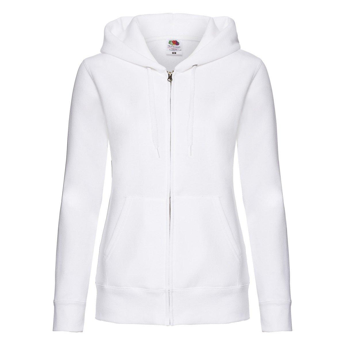 Image of Ladyfit Kapuzenjacke Sweatshirtjacke Mit Kapuze Damen Weiss XXL