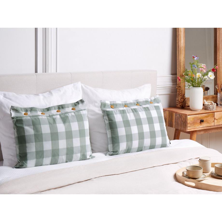 Beliani Lot de 2 coussins décoratifs en Polyester Rustique TAMNINE  