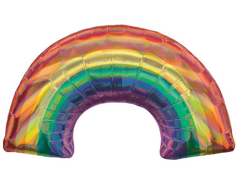 Image of Folienballon Regenbogen Holohgraphic (86x48cm) Unisex ONE SIZE