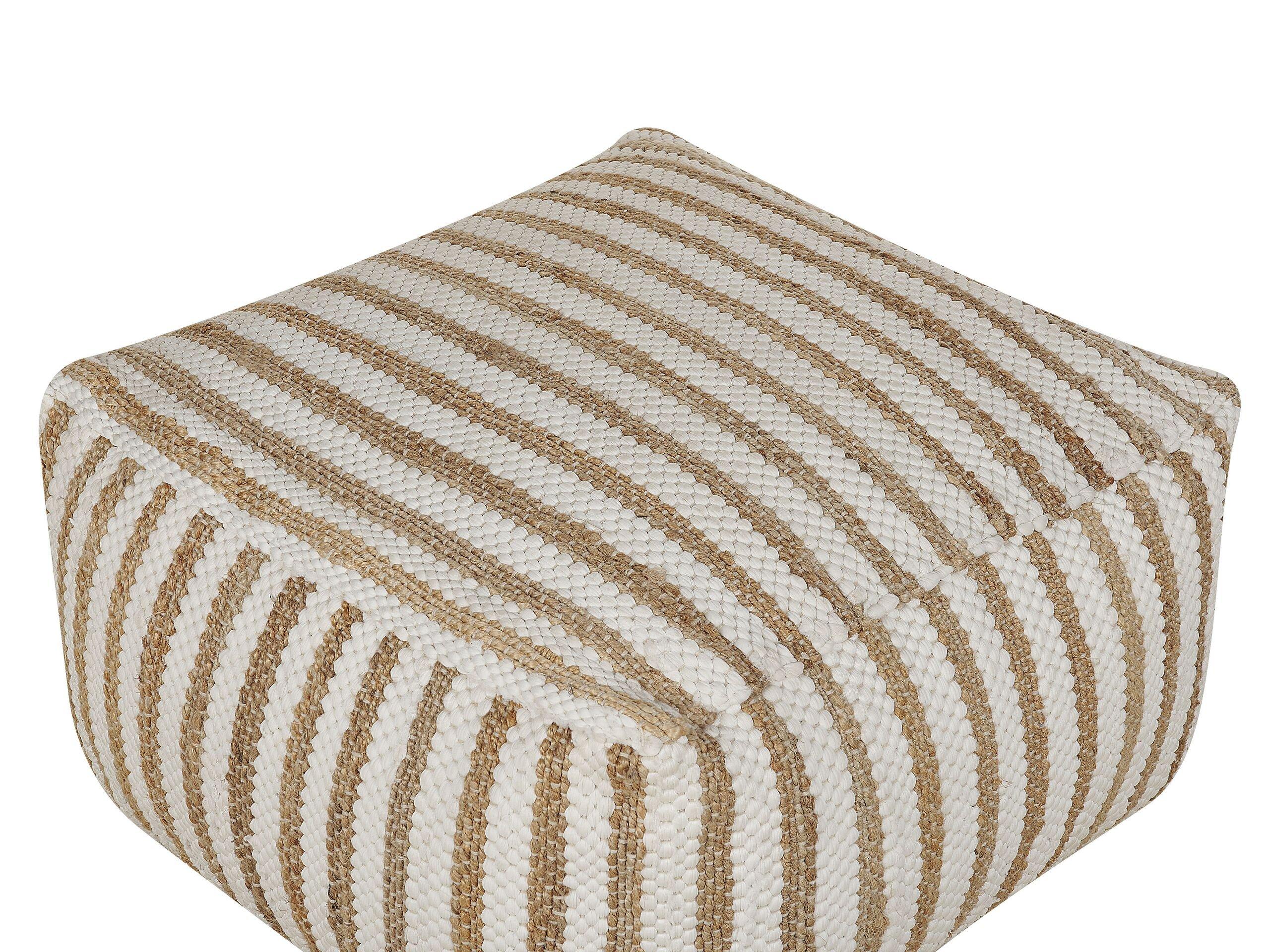 Beliani Pouf en Jute Boho ALMATTI  