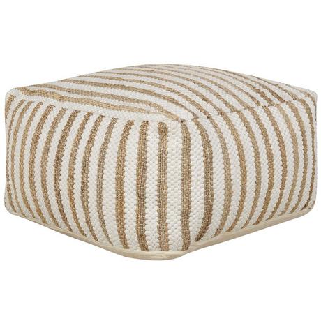 Beliani Pouf en Jute Boho ALMATTI  