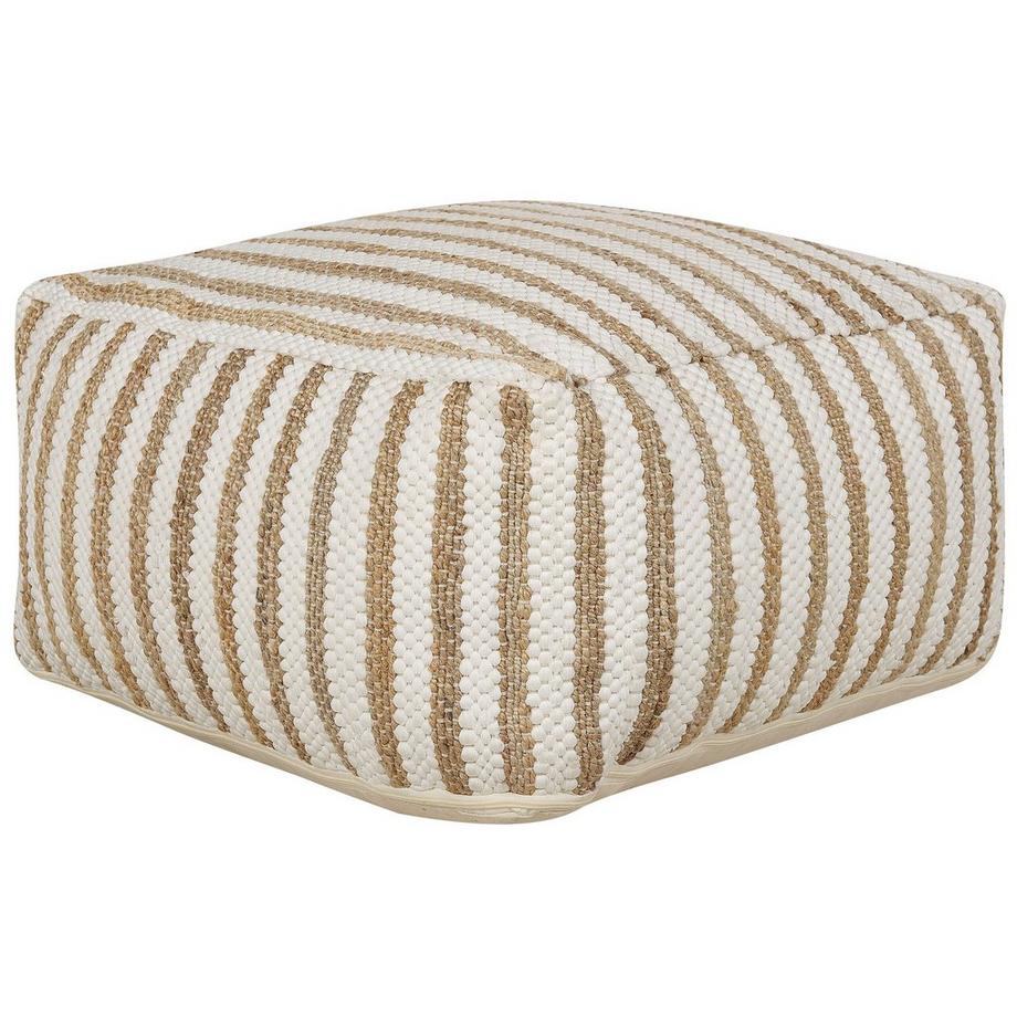 Beliani Pouf en Jute Boho ALMATTI  