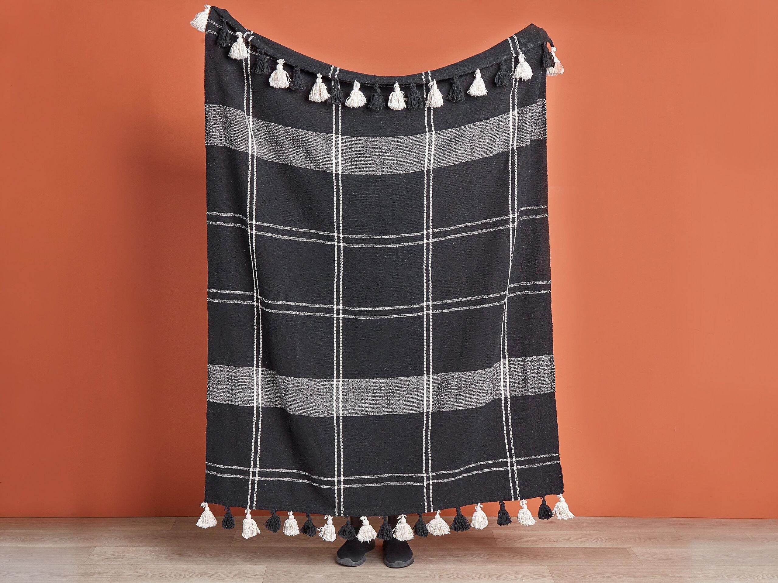 Beliani Boho KULAC Couverture en Coton  