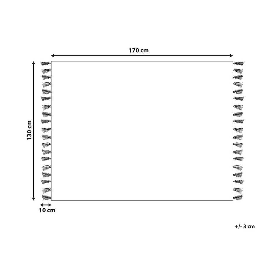 Beliani Boho KULAC Baumwoll Kuscheldecke  