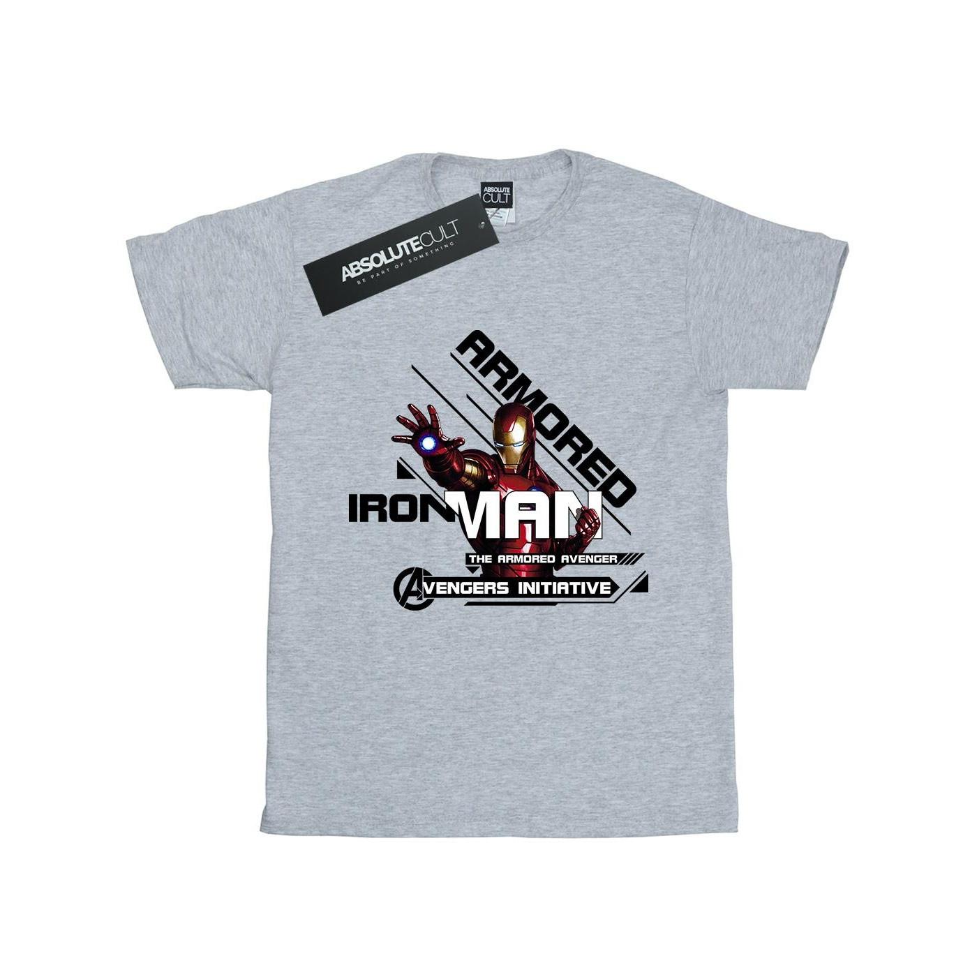 Image of Avengers Iron Man Armoured Avenger Tshirt Damen Grau S