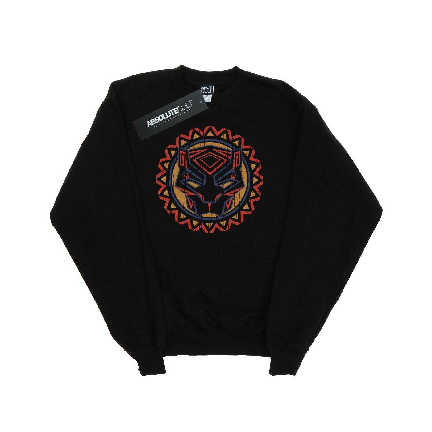 Image of Black Panther Tribal Panther Icon Sweatshirt Unisex Schwarz 152-158