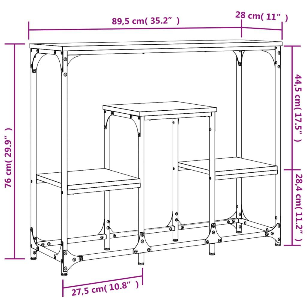 VidaXL Table console bois d'ingénierie  