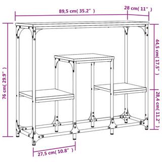 VidaXL Table console bois d'ingénierie  