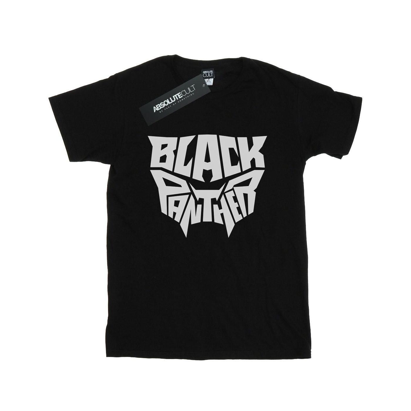 Image of Black Panther Worded Emblem Tshirt Herren Schwarz XL