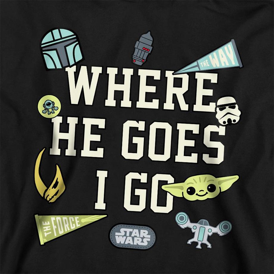 Star Wars: The Mandalorian  Sweat À Capuche Motif Grogu Where He Goes Badges 