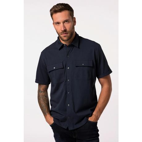 JP1880  Chemise en jersey à manches courtes, col Kent et coupe Modern Fit 