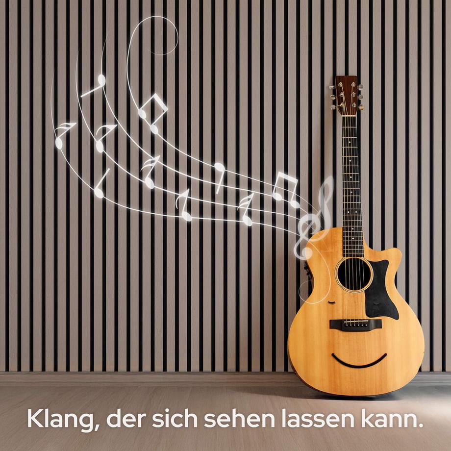 Arebos Panneaux acoustiques, lot de 2 Panneau mural aspect bois  