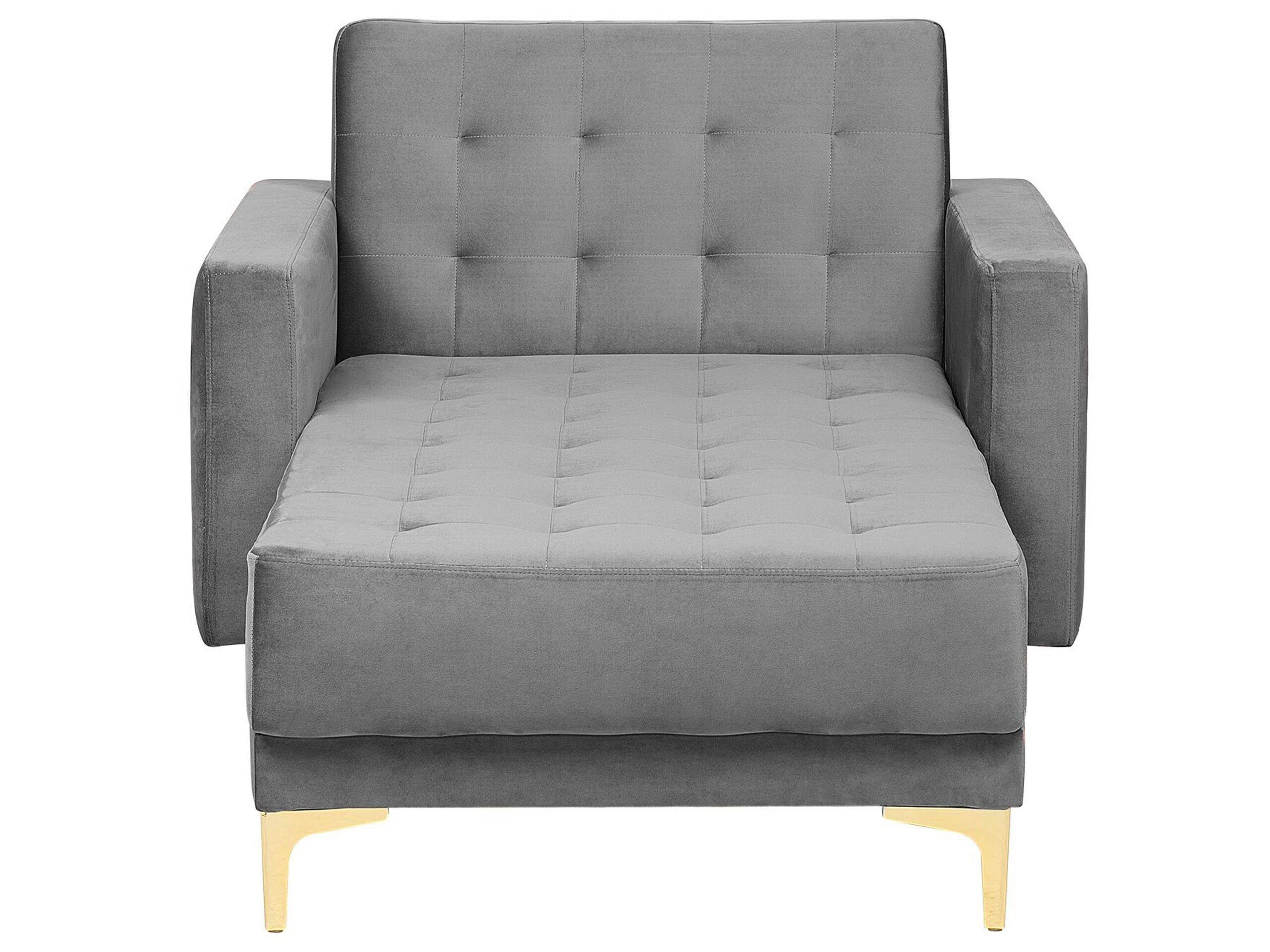 Beliani Chaiselongue aus Samtstoff Modern ABERDEEN  