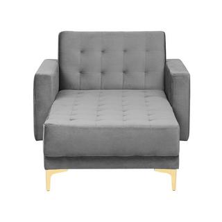 Beliani Chaiselongue aus Samtstoff Modern ABERDEEN  