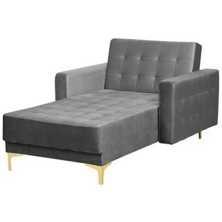 Beliani Chaiselongue aus Samtstoff Modern ABERDEEN  