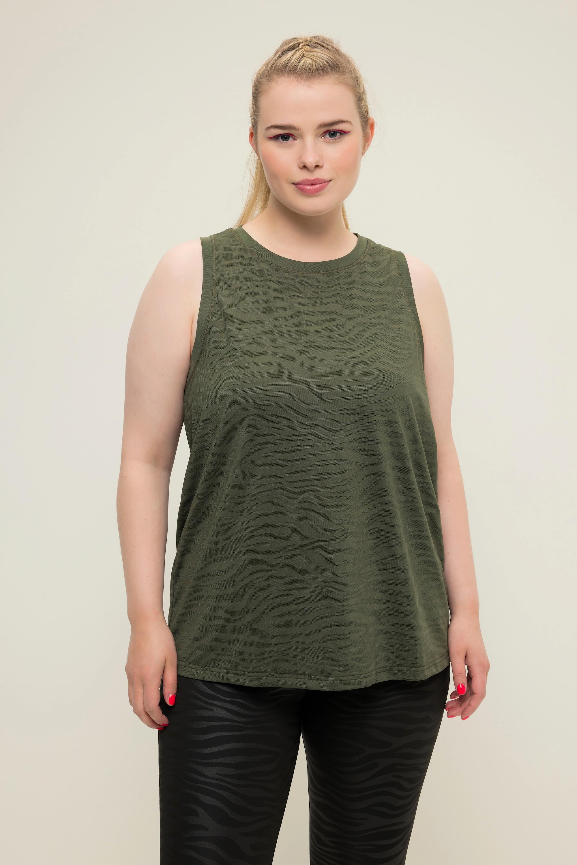 Studio Untold  Top, Ausbrenner-Jersey, Zebra-Muster 