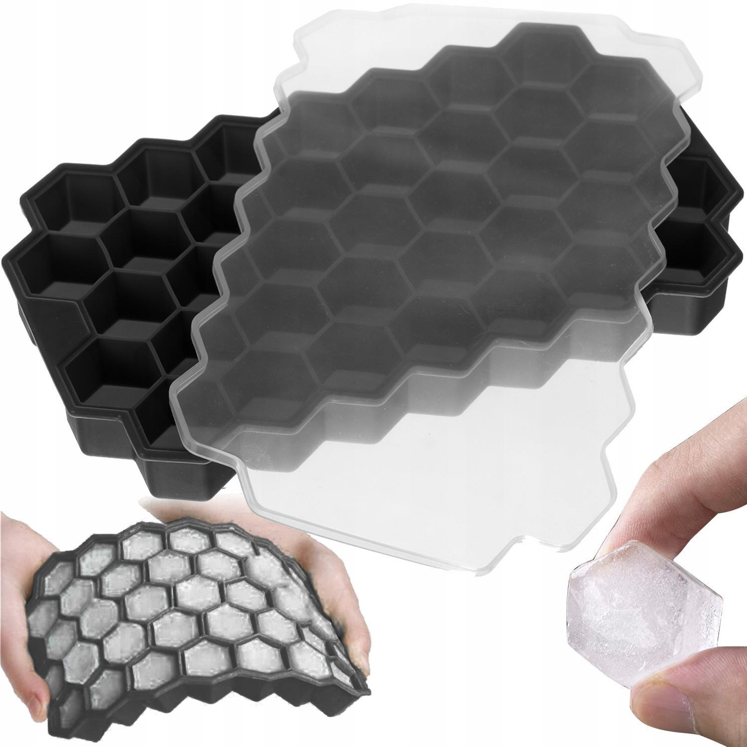 Ruhhy Forma per cubetti di ghiaccio in silicone - 37 pezzi  