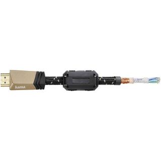 hama  Premium HDMI-Kabel mit Ethernet mit Ferritkernen, 0.75 m 