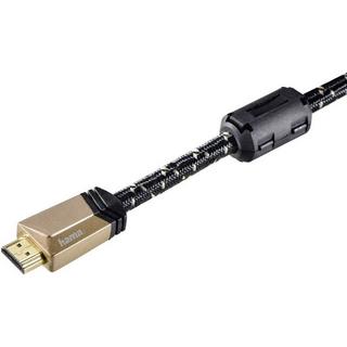 hama  Premium HDMI-Kabel mit Ethernet mit Ferritkernen, 0.75 m 