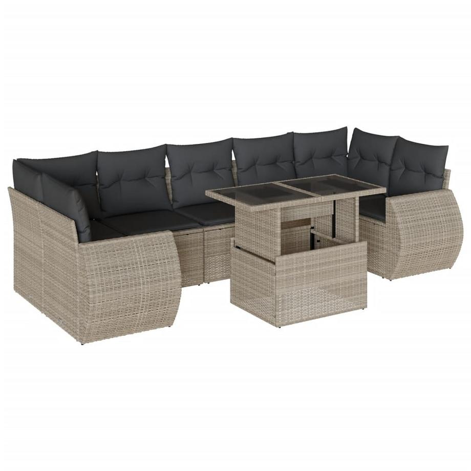set divano da giardino Polirattan