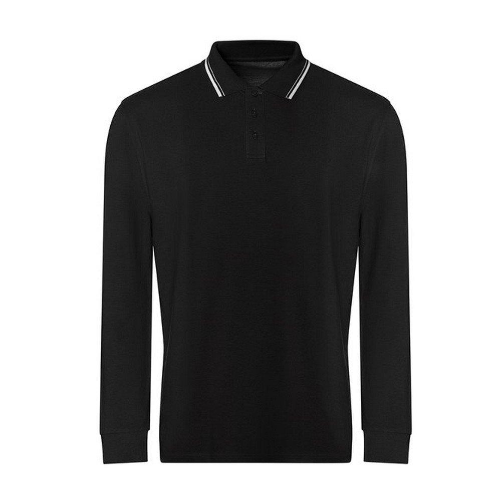 Image of Poloshirt Langärmlig Herren Schwarz M