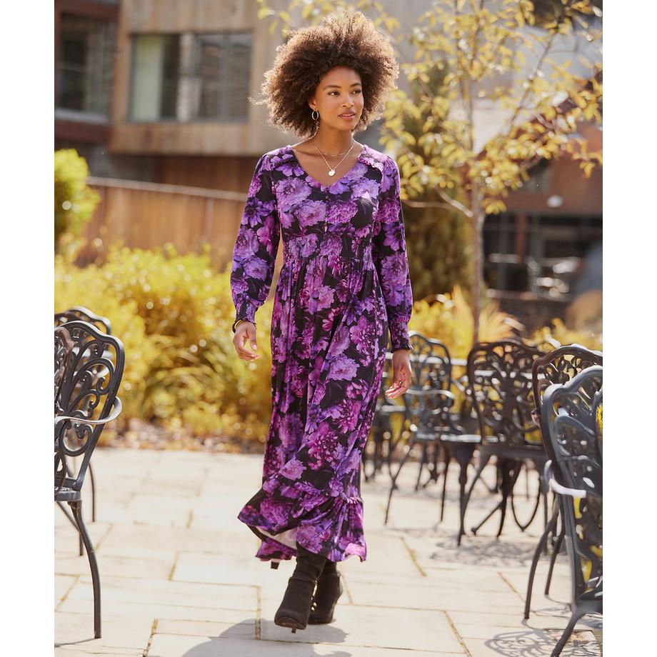 Joe Browns Robe Longue en Jersey à Imprimé Floral  