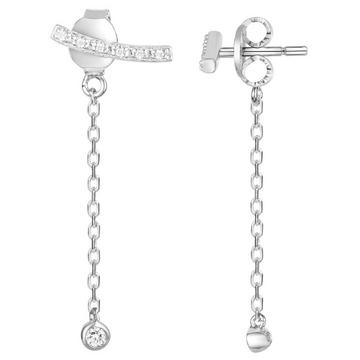 Ohrringe aus Silber und Diamanten