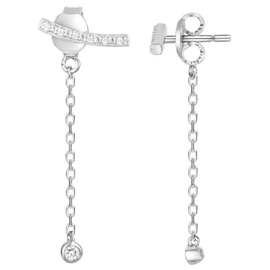 Orecchini in argento e diamanti