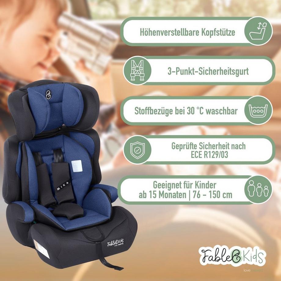 FableKids  Seggiolino auto per bambini Seggiolino Booster ECE 