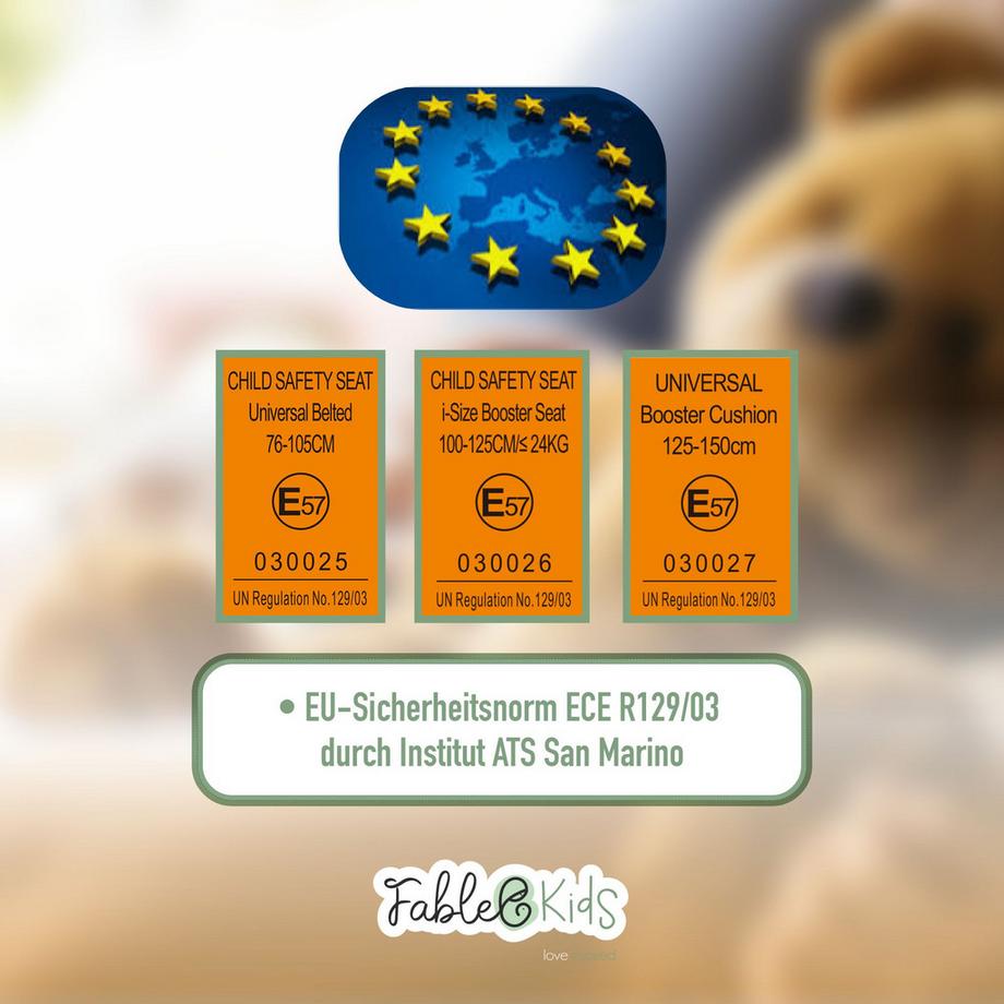 FableKids  Seggiolino auto per bambini Seggiolino Booster ECE 