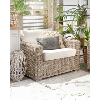 Beliani Fauteuil de jardin en Rotin Boho ARDEA  