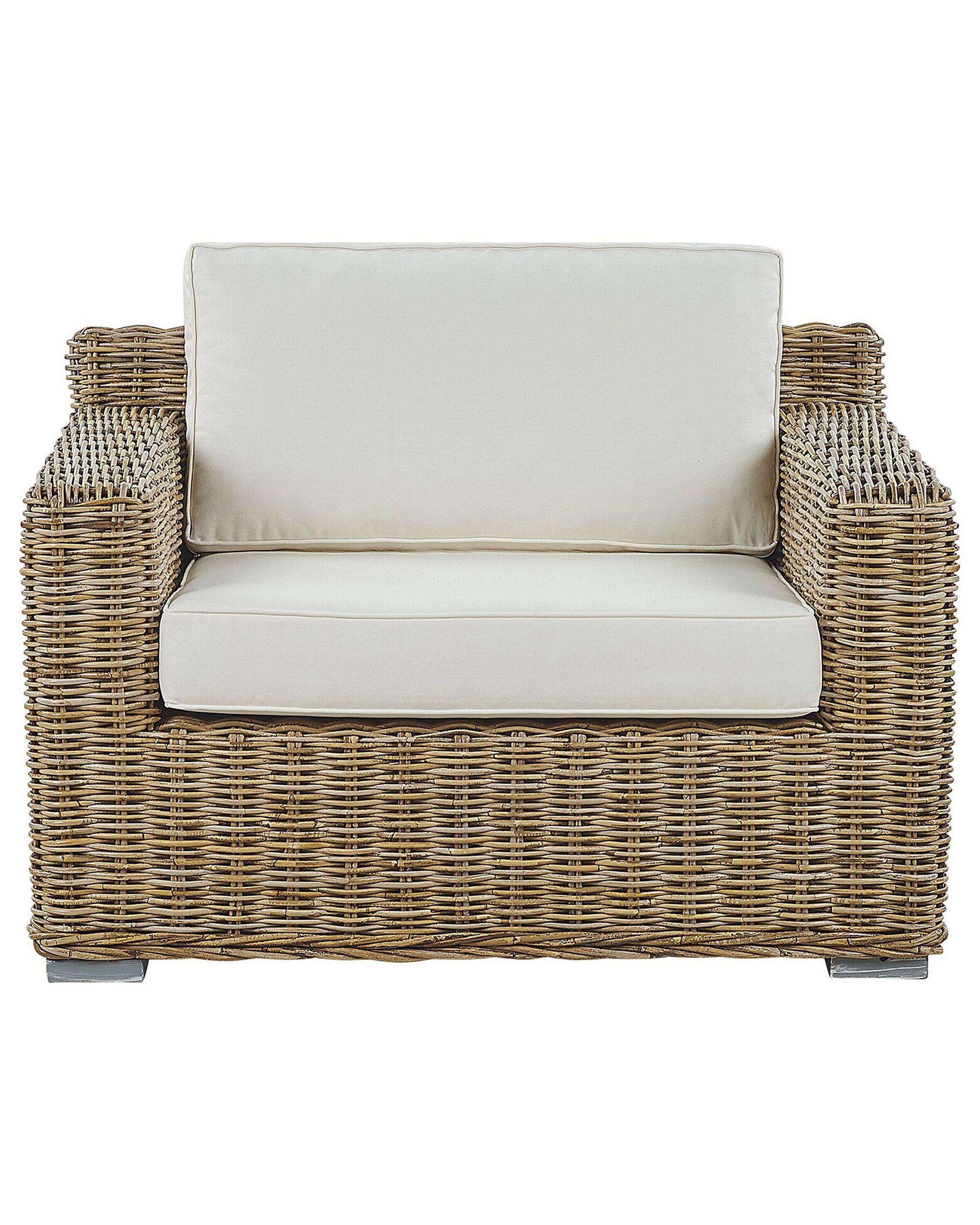 Beliani Fauteuil de jardin en Rotin Boho ARDEA  