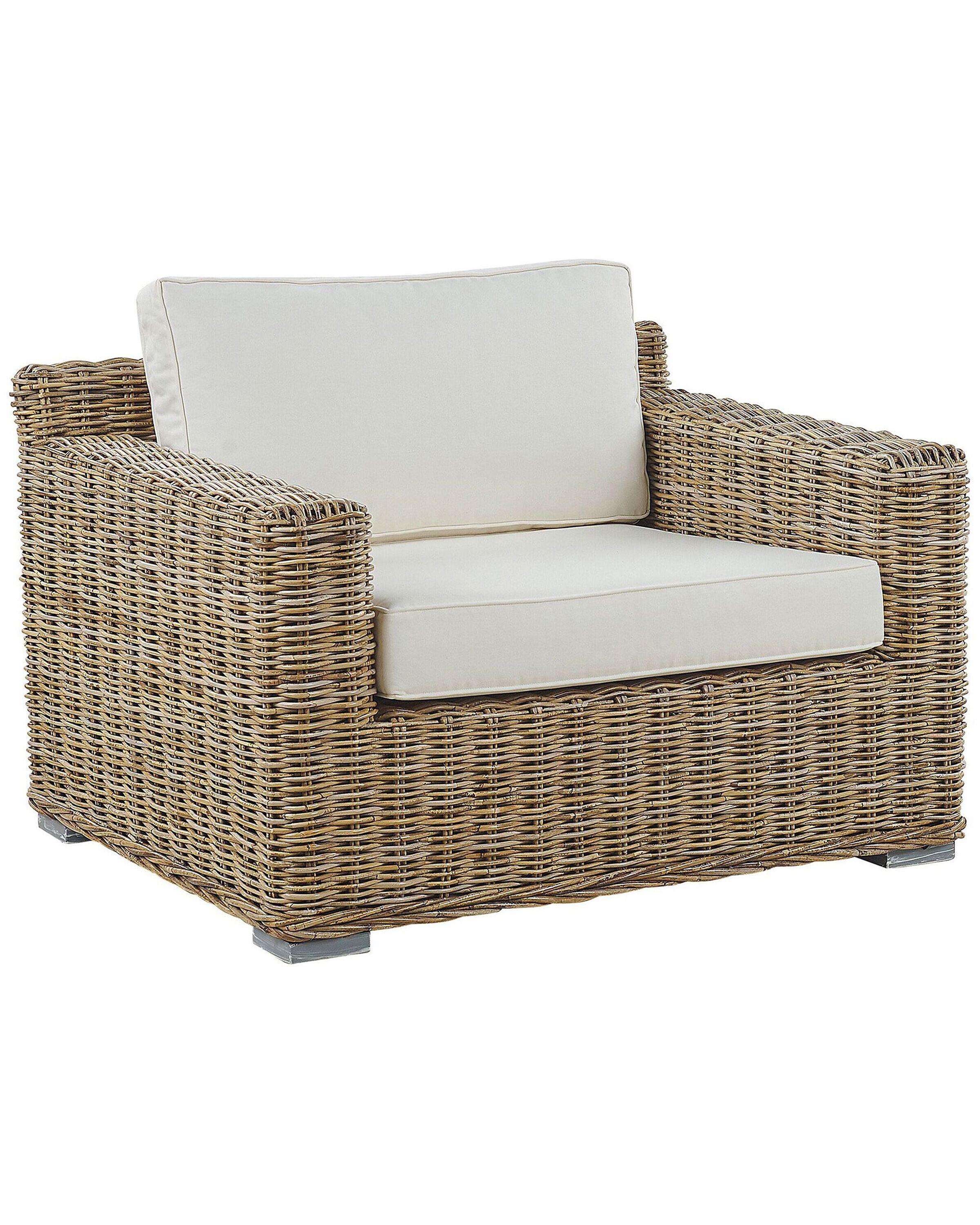 Beliani Fauteuil de jardin en Rotin Boho ARDEA  