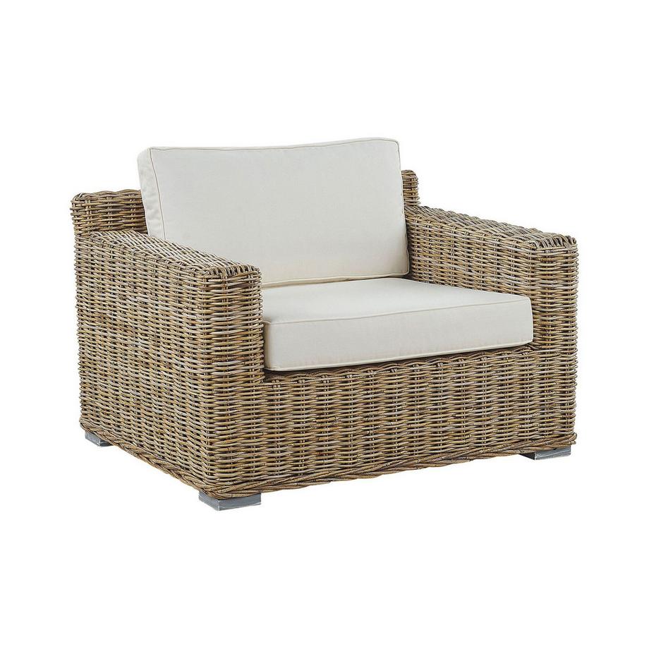 Beliani Fauteuil de jardin en Rotin Boho ARDEA  