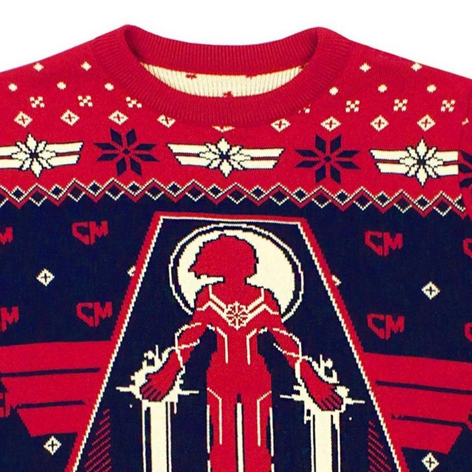 Captain Marvel Maglione Design Natalizio  