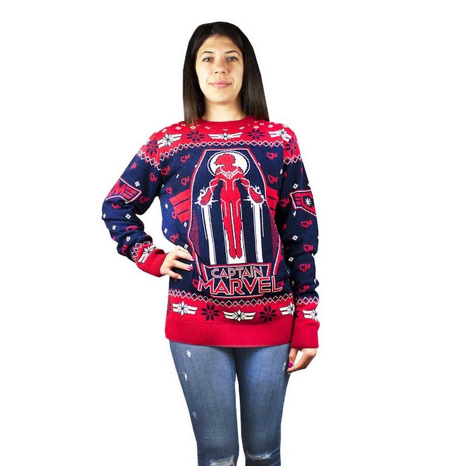 Captain Marvel Maglione Design Natalizio  