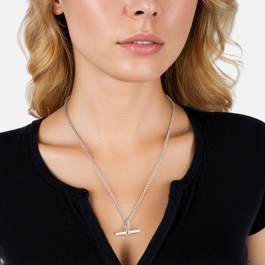 Lulu & Jane  Collier T-Bar Acier Inoxydable 