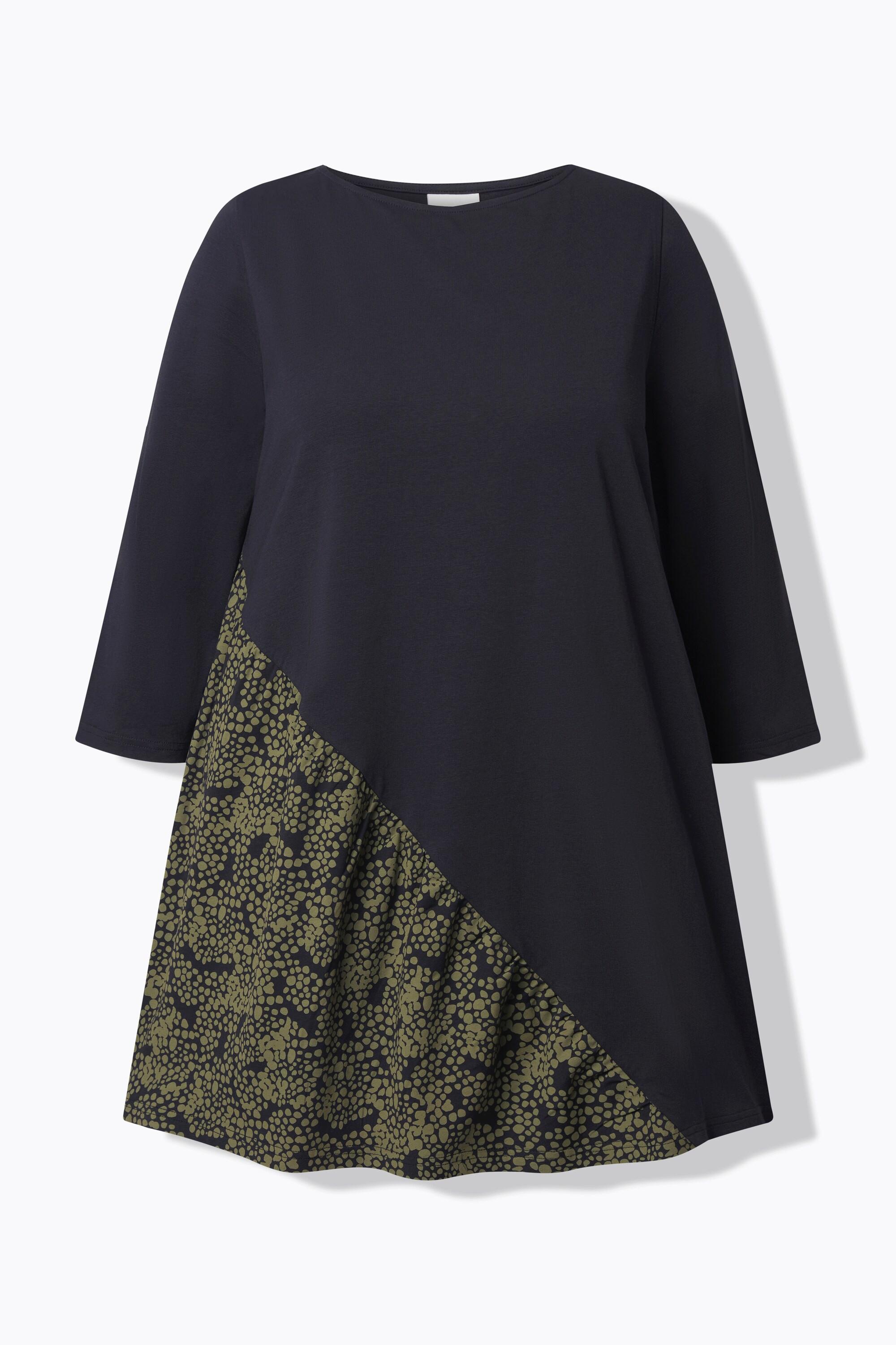 Ulla Popken A-Linie U-Boot-Ausschnitt 3/4-Arm T-Shirt  