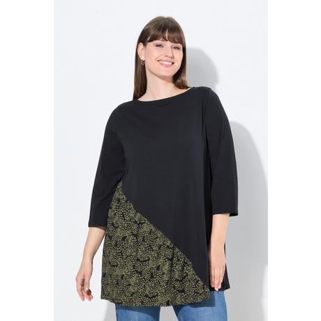 Ulla Popken A-Linie U-Boot-Ausschnitt 3/4-Arm T-Shirt  