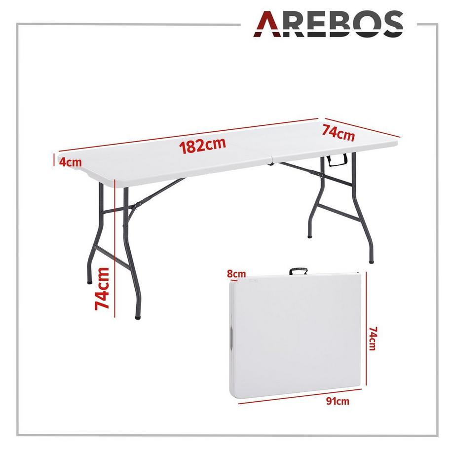 Arebos Tavolo pieghevole Tavolo buffet Tavolo da giardino Tavolo da pranzo Pieghevole  