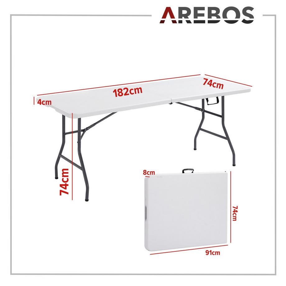 Arebos Tavolo pieghevole Tavolo buffet Tavolo da giardino Tavolo da pranzo Pieghevole  