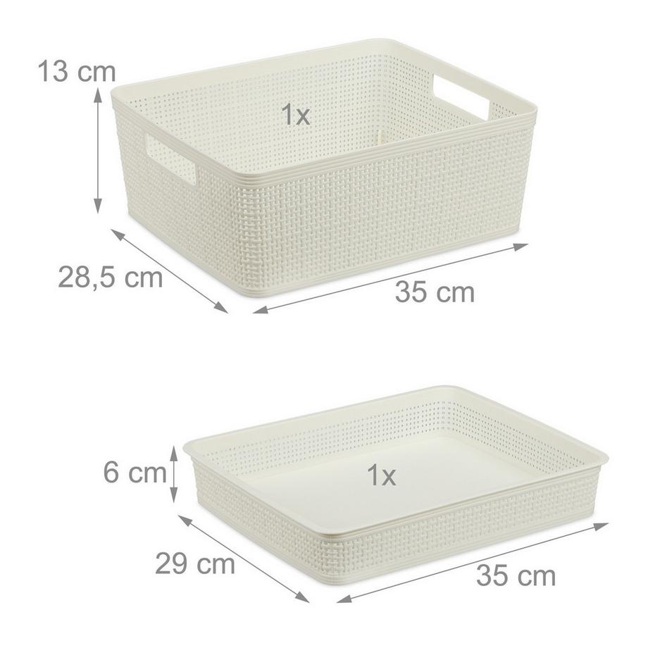 Northix Schubladen-Organizer im 10er-Set  